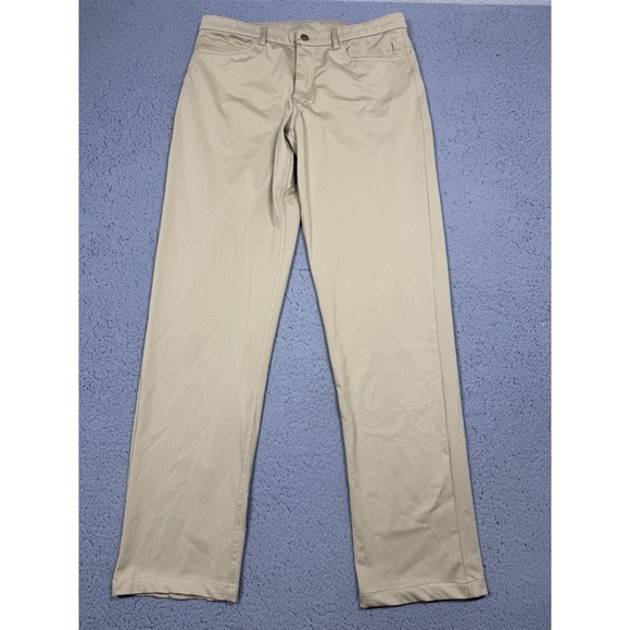 Barbell Apparel Other - Barbell Pants Mens 34x32 Beige Microfiber Performance Chino‎ Casual Travel Golf